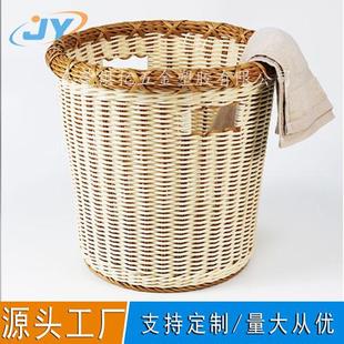 酒客房编脏衣22152篮藤毛巾筐脏衣篮脏衣收仿纳筐店藤篮居家收纳