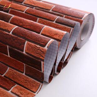 复古红砖纸砖饭头店餐厅仿古砖壁纸砖ZGX纹防水墙外墙贴块纸墙砖