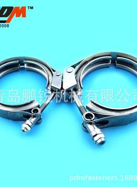寸不锈2钢304卡箍.抛7IZV5子母法兰V型卡箍管箍光处理