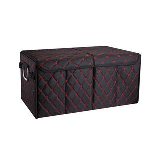 厂7098收直供车皮革工折叠式 后备储物汽箱质量好 纳箱带盖新款