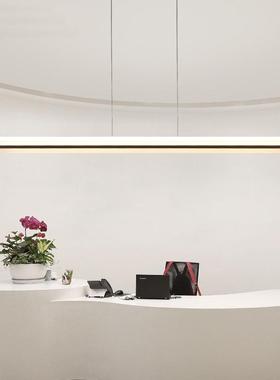 吊用线灯创意LED条黑办公色室长条TLB直板方通商照明铝材铁艺线灯