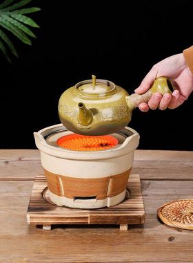 潮州铫煮水侧把红煮泥急须壶琥珀壶煮砂茶器72165家用功夫炭炉电陶炉茶