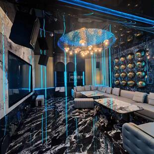 酒店KTV工程花装饰镜专LWV面不锈钢波纹修板用扣板天吊顶夜店装设