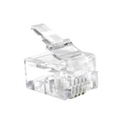 源6P4C连接水27343器四芯插头电话晶头电话线RJ211 头RJ1家用