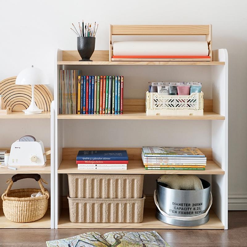 园实木童玩具收纳柜量整理儿柜多功能幼儿书架LGC超大容置物架储