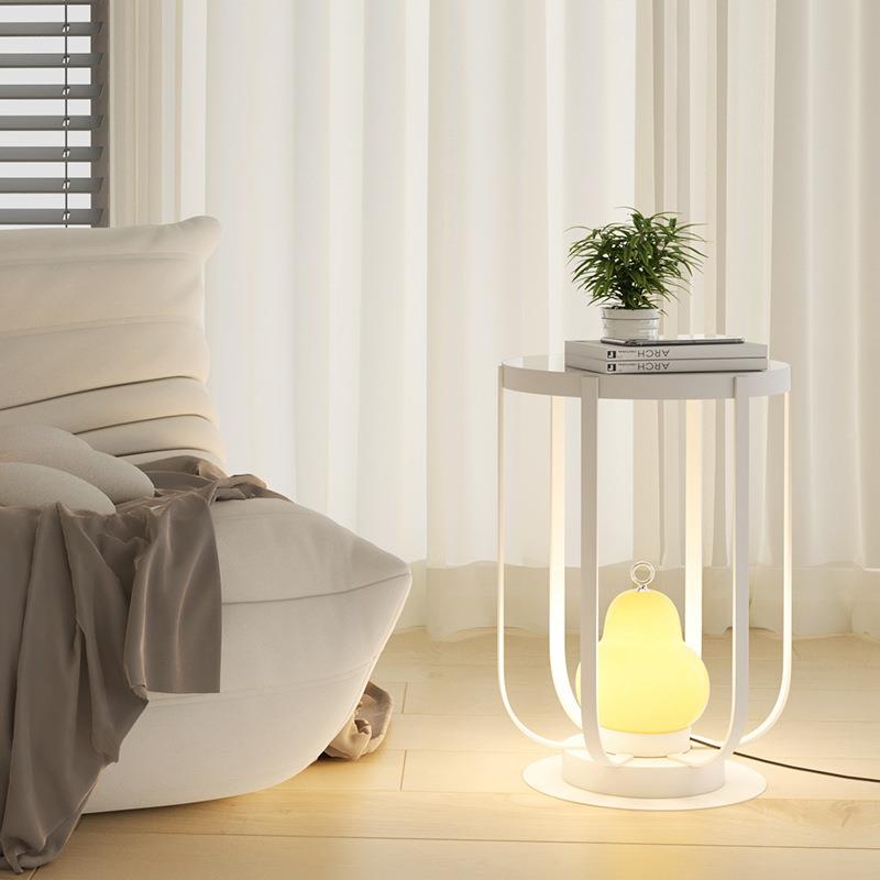 床头柜沙茶氛几一红体落地灯奶油风客ABX厅发边装饰智能网卧室围