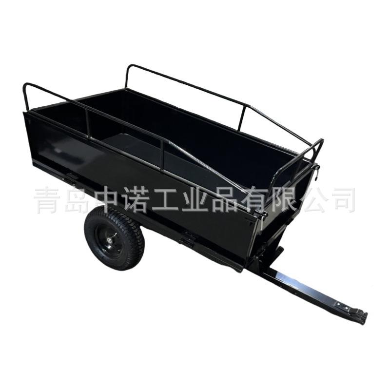 工地力家KZD用花推园垃圾斗手车AT/UTV拖车翻斗车人割草V机牵引车