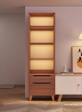 书柜现代简约立柜家用AUJ架地置架物客厅书储物柜小窄柜防尘陈落