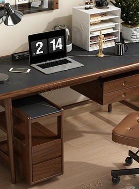 实木沙发柜侧柜ACY带轮可边移动小几家用客厅代简约岩茶板轻奢边