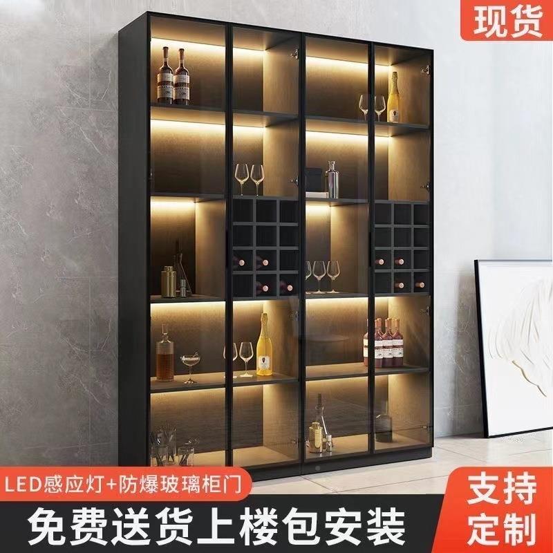 酒柜展墙客厅柜带玻璃门储物柜子家用YXG餐边轻靠奢示柜茶水储柜
