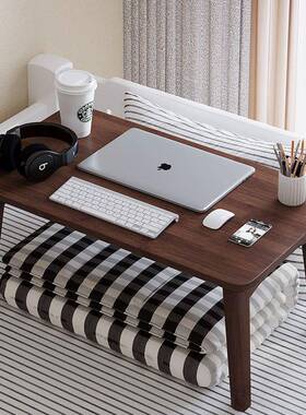 新飘小桌子榻榻米茶几折窗叠人桌学生学习可懒EWS吃饭桌床上矮桌