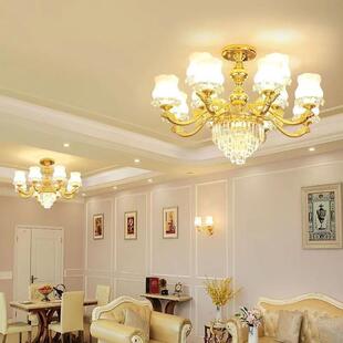 新灯款 客厅吊灯家大水晶灯ABH现代简约用奢华大厅气餐卧室灯 欧式