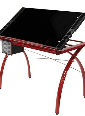 带折架顶部可调绘图工艺绘画爱好节桌写字作工室办叠公XWC桌带抽