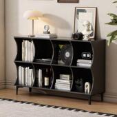 意创格子简985约实木柜收纳书客厅餐边柜储物柜床头柜房间柜收纳柜