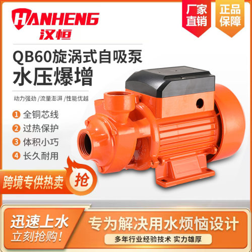 QB60漩涡式泵自来水管道离心加压泵110/220V跨境太阳能增压水泵