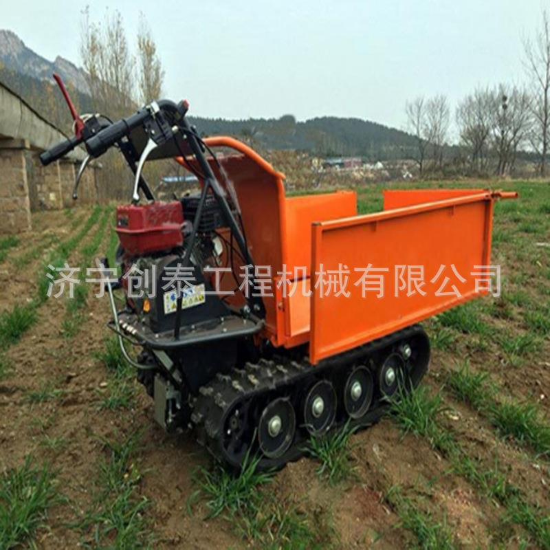 蔬大棚运车履带式自卸车以可手推着走蔬菜大菜棚运JAM输输车