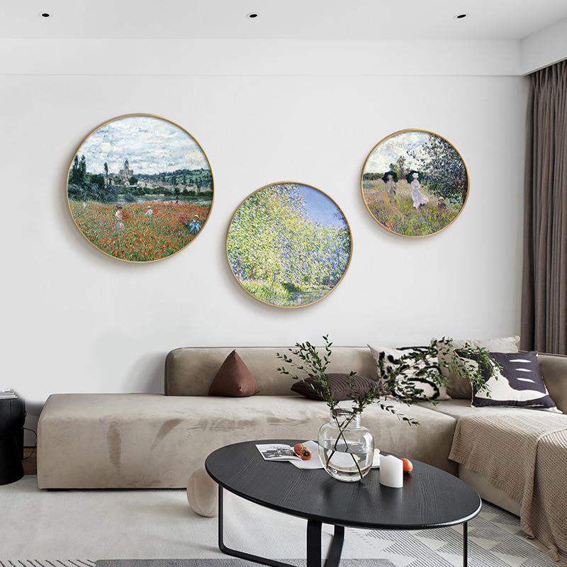 莫奈油LIO画世名画日出术印象抽象画客厅界装饰画艺厅挂画餐卧室