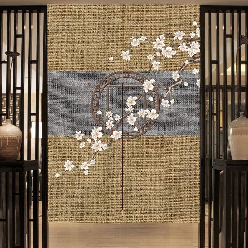 天台华莲中式VBM门帘铺商用古风室厕所布帘卧房家间用厨房隔断店