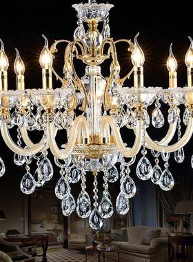 客华厅吊灯欧式晶灯MEJ现代水约餐厅灯奢大气卧室简复式楼别墅大
