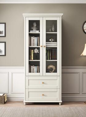 美式柜实木书地PGP置物书架房家具文件落柜自由组合展示柜陈列柜