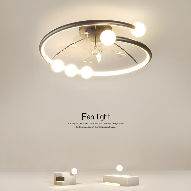 风扇灯网红2025新款卧室吸顶灯现代简约客厅餐厅全光谱护眼电扇灯
