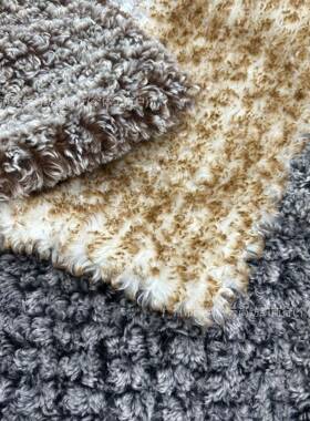 色雪鞋山羊面双羊卷毛料LND染尖大羊卷环保皮草服装箱包帽毛绒布