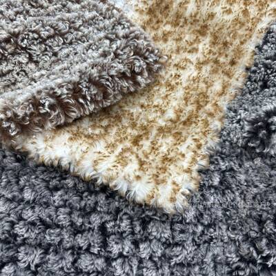 色雪鞋山羊面双羊卷毛料LND染尖大羊卷环保皮草服装箱包帽毛绒布