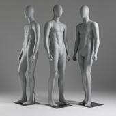 50灰色商男模特道务具全身展示架橱男装 店窗假仿真拍照人模特 服装