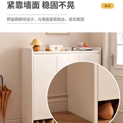 实鞋木物柜家用入户门口玄关收纳柜靠墙一多985层储柜容体量鞋J*J