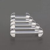 HENGKE透明半球1.6粗杆UV塑料舌钉耳骨钉养洞隐蔽学生穿刺饰品14G