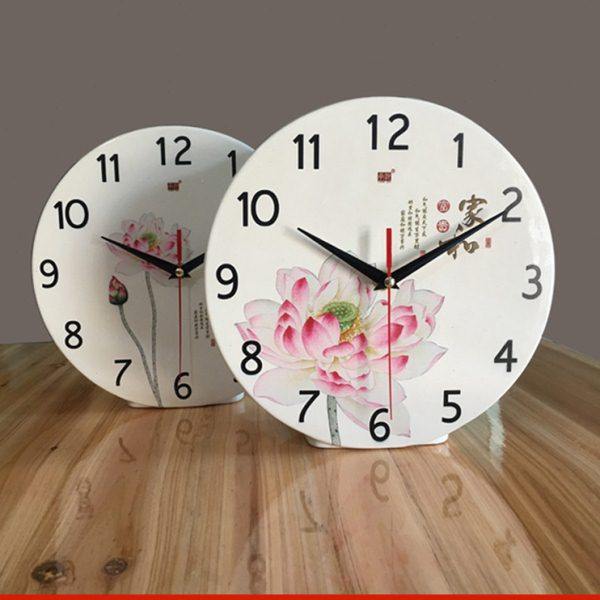 承沁复古座钟中式客厅钟表陶瓷个性装饰时钟家用中国风创意钟静音,家居饰品,座钟,淘宝优惠券,粉丝福利购,淘宝优惠卷