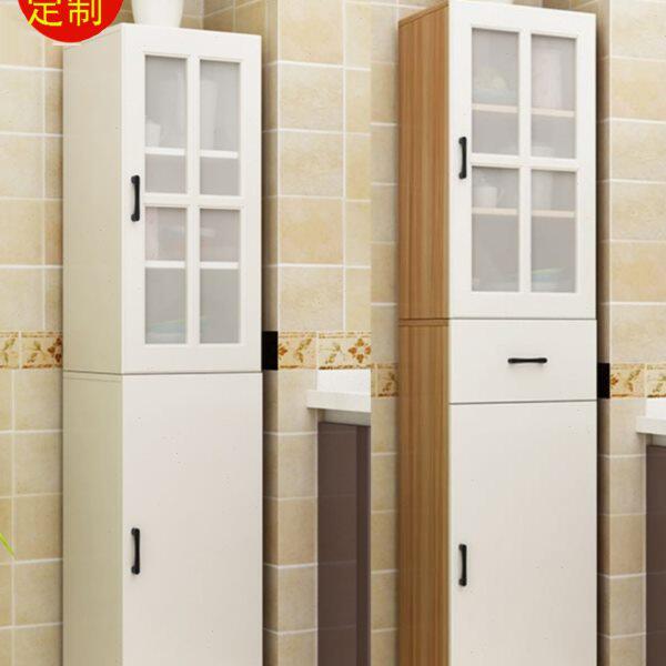 厨房玻璃边柜防水防潮夹缝收纳柜窄柜浴室柜置物架客厅落地柜定制