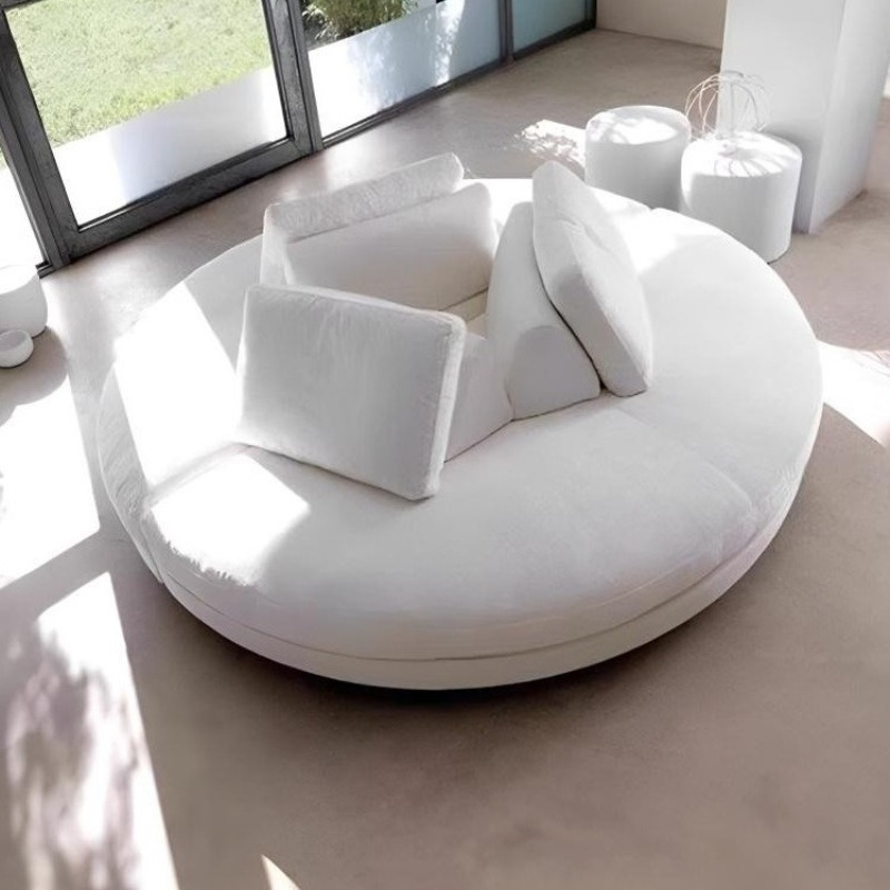 北欧简约半圆形家用客厅酒店会所大堂休息区休闲轻奢多人位沙发