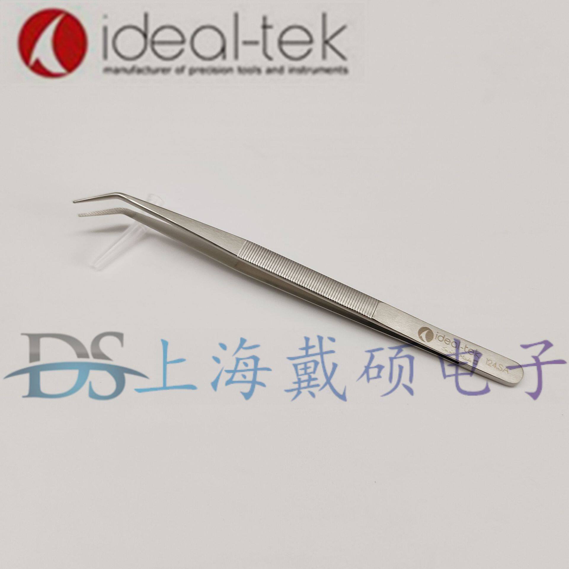 瑞士ideal-tek镊子124.SA加长弯头不锈钢抗磁尖头镊子