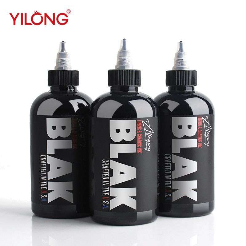 异龙纹身色料黑色银丹斯色料240ML寓言色料纹绣颜料纹身器材