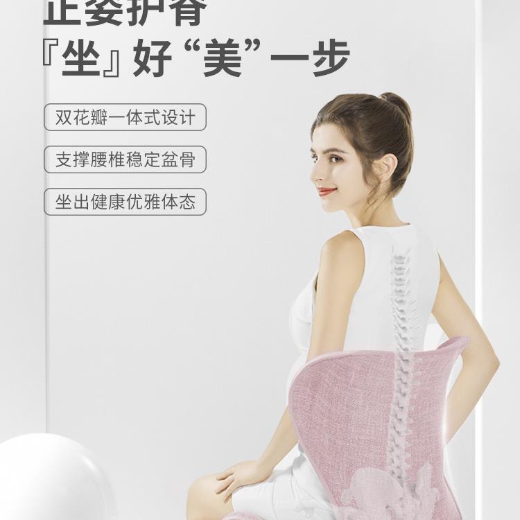 体工F979T55T学护腰靠垫坐垫一体花瓣办座子公室人腰靠腰枕椅椅靠