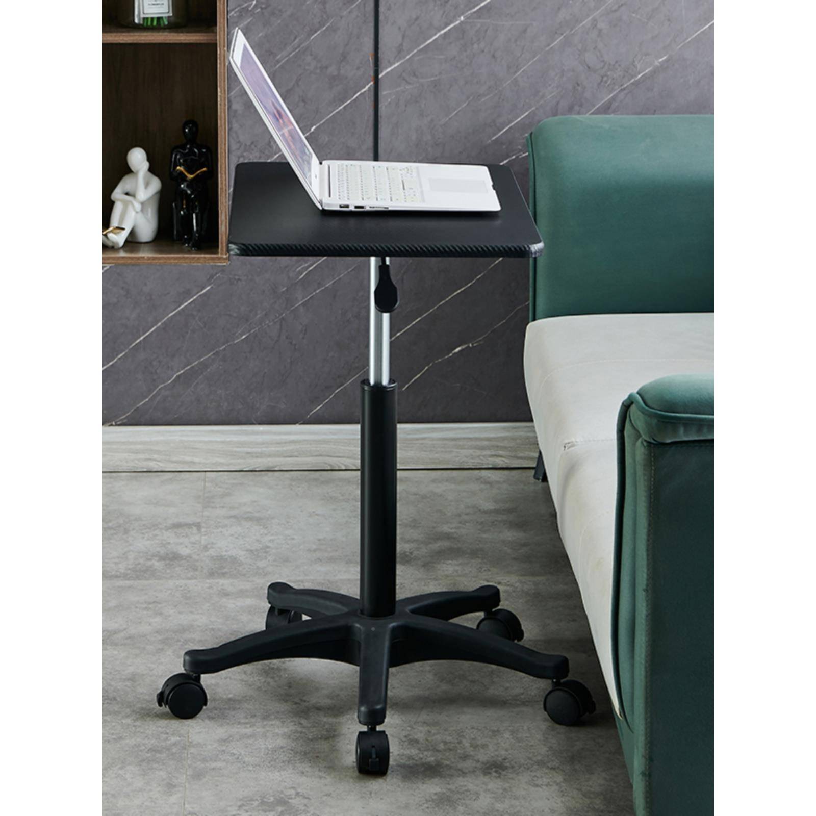 边fc升降电脑用带轮可移动床桌子休闲接待桌43简约阳台小桌圆桌家