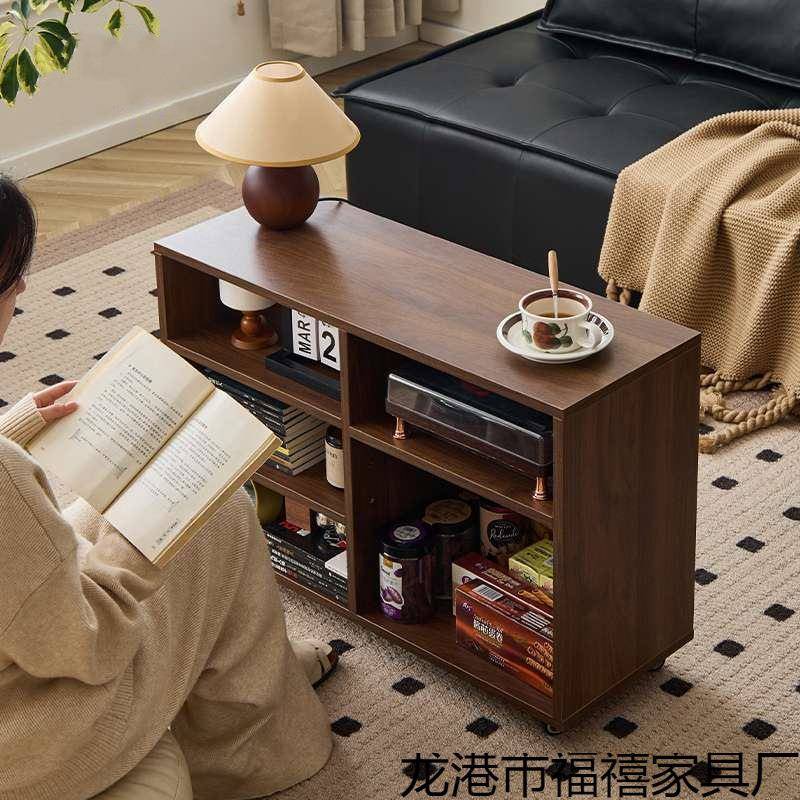 客厅沙发复古边美式卧室几可方储移动茶几多功能B003形收纳小户型