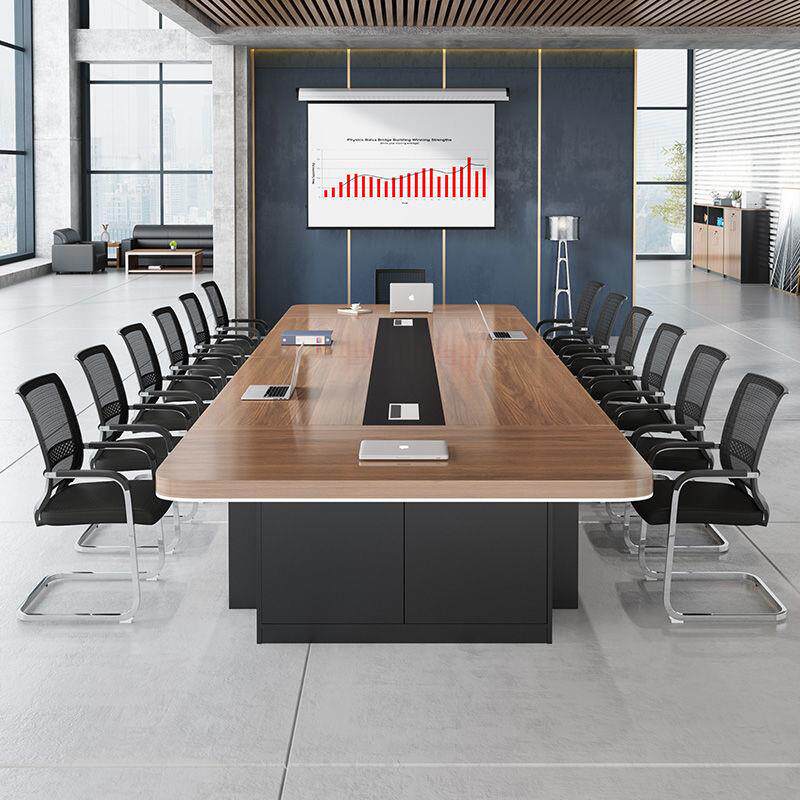 合办公家具新款大型桌会议桌长简约现代办桌会公无品牌/议室桌椅