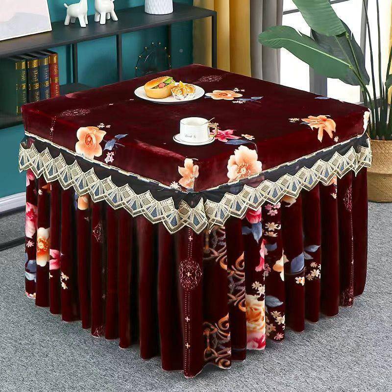 火炉套正方罩桌布桌子形方形烤电电炉取暖火被ALltao10整套一整一