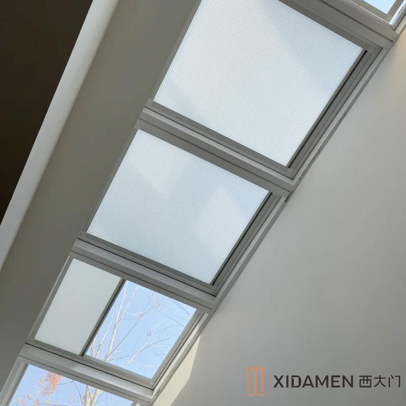 西大蜂巢式遮阳棚阳光房天棚帘阳台门窗遮阳帘蜂巢天棚天蜂巢帘遥