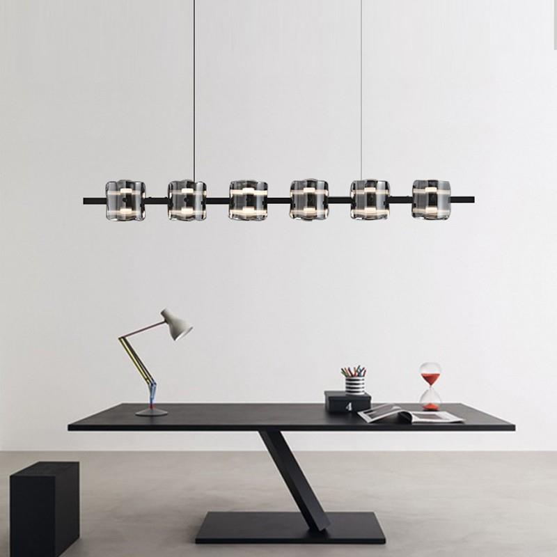 电商供货全吧设铜意式极简ML8898师玻璃餐厅吊灯现代简约餐桌台计