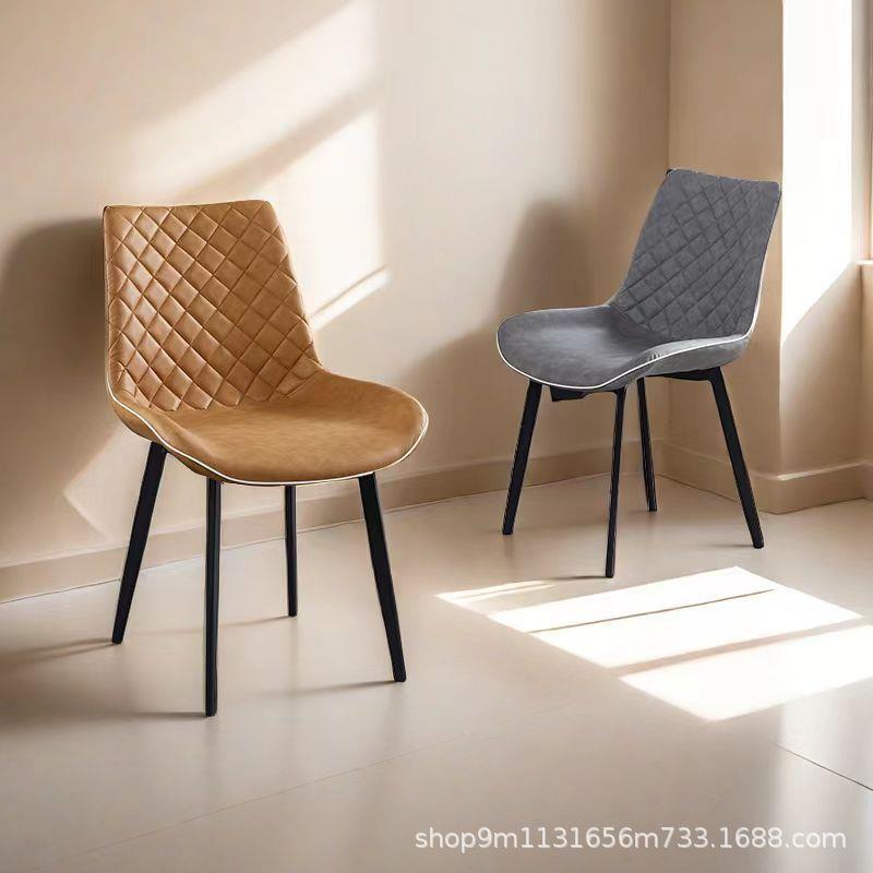 奢盆靠背轻椅店洽谈酒椅餐厅椅卧RXP室家用餐厅创意绒布椅软包椅