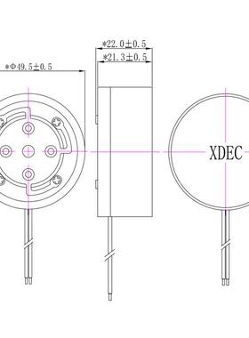 5叭0m全频振动喇4欧50W扬声器2寸音m乐YLC头叭枕震动喇厂家直销