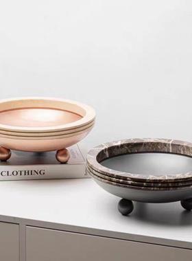 代轻奢客厅三角树脂花瓶花器软装样板房桌现居盘面圆球LSZ0820果