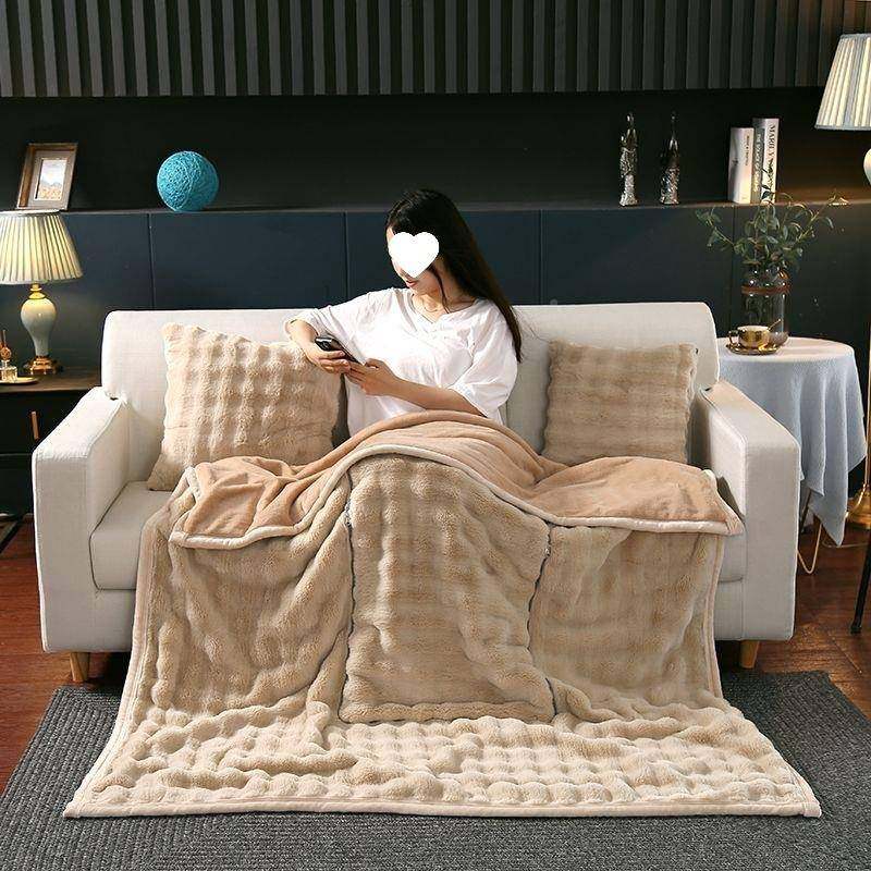 K0高休档加獭兔EIF绒抱枕毛毯被二合一冬季厚车载双面绒靠垫枕午B,居家布艺,抱枕被,淘宝优惠券,粉丝福利购,淘宝优惠卷