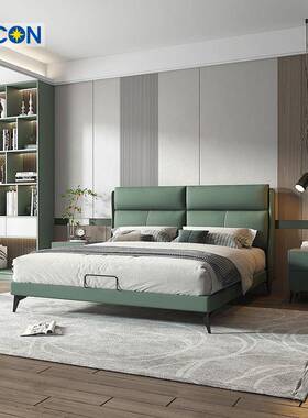 志布光科技床轻1奢现代简约.家用双人主YPZ卧室大床齐边榻榻米婚