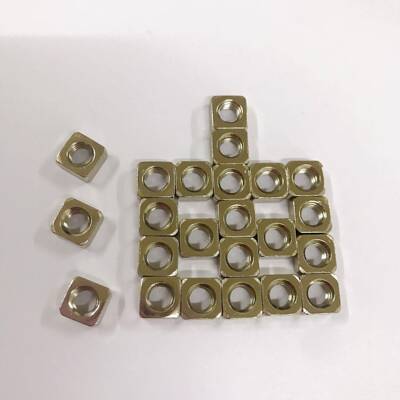 五金厂家现货四方方铁螺母铁镀镍螺帽M5左牙四螺635母量大优惠