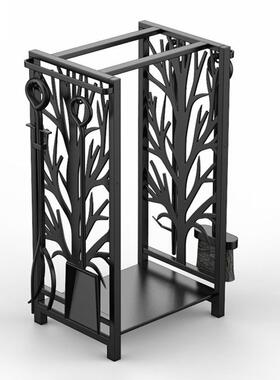 家工居美铁式乡村壁炉具柴RA30044火架火柴架用艺火炉工具四家件