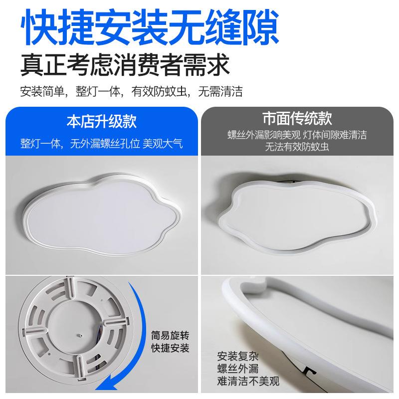 主卧983室吸顶房灯超薄简约朵书房全光护眼灯具浪漫谱女孩儿童间